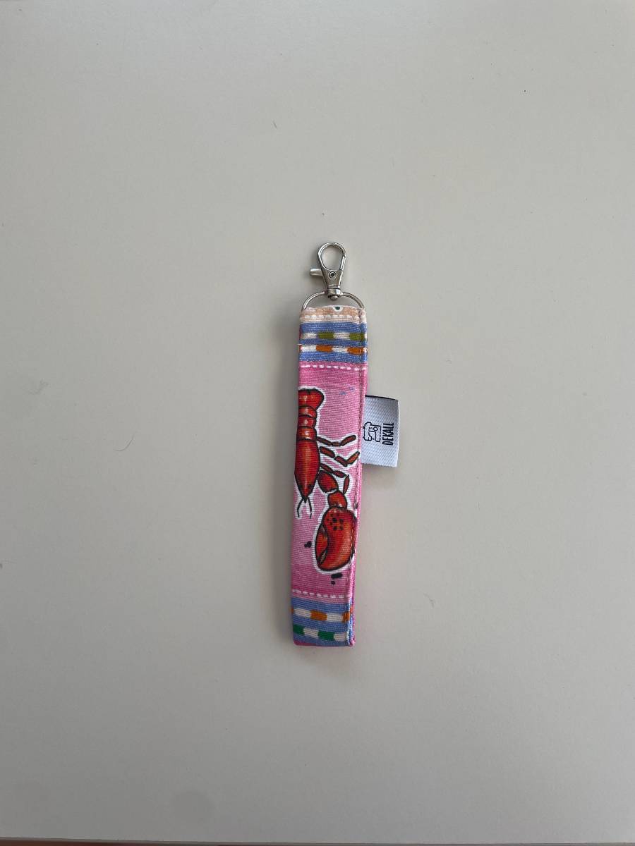 Pink Lobster Wristlet Keychain