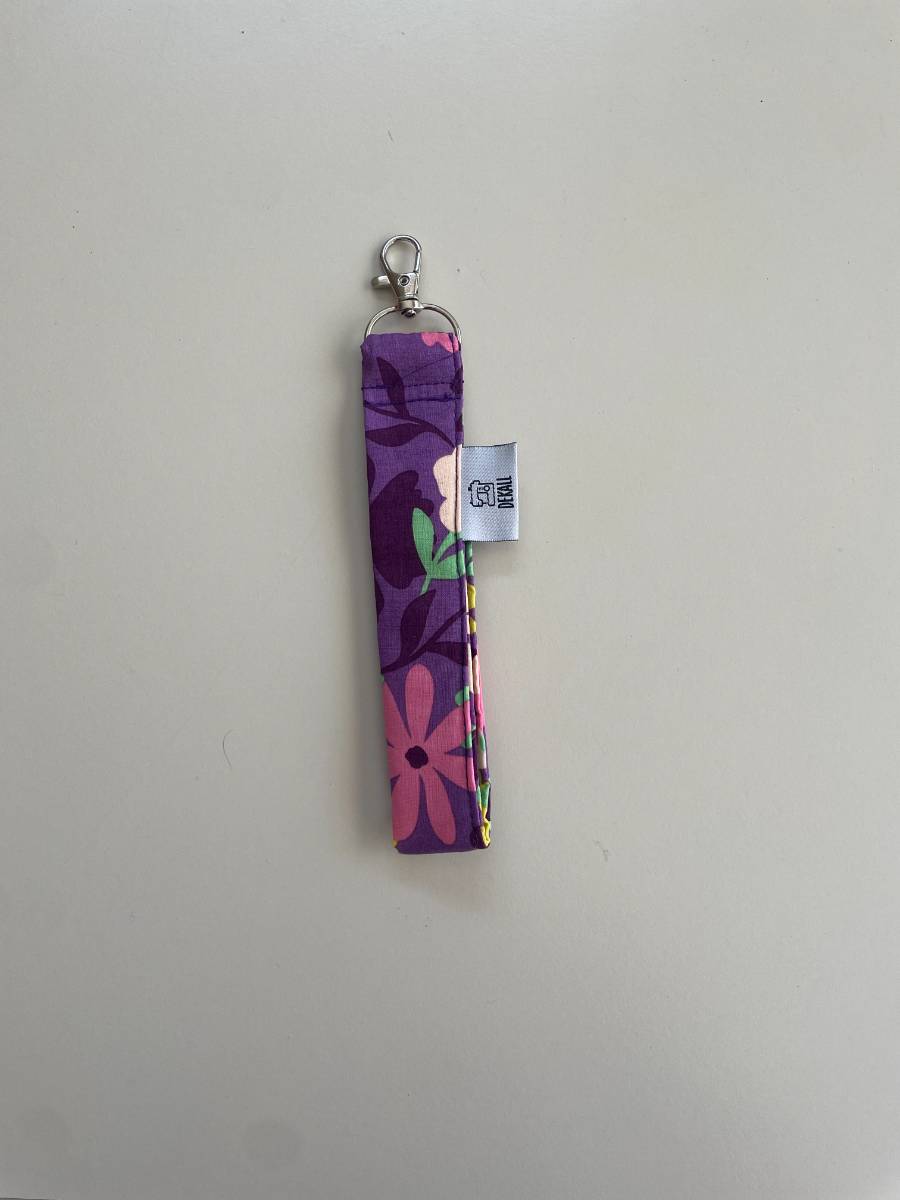 Purple Blossom Wristlet Keychain