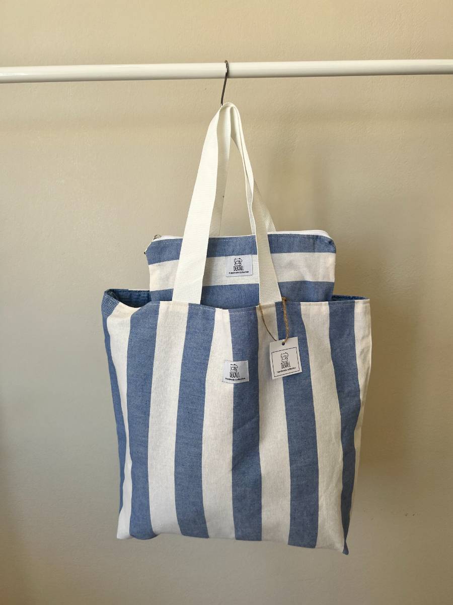 Aegean Breeze Beach Bag & Pouch Set