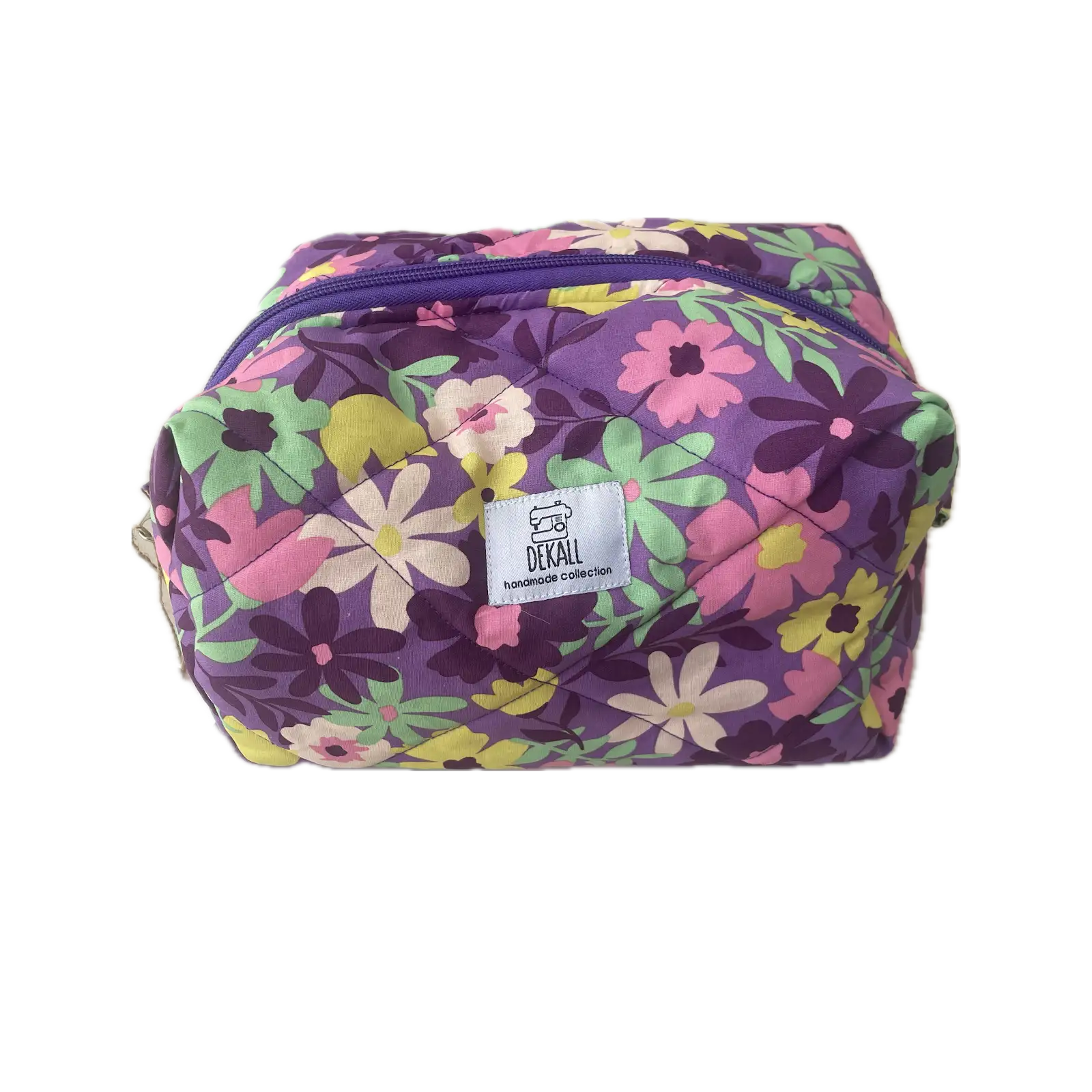 Zipper box καλλυντικών Purple Flowers