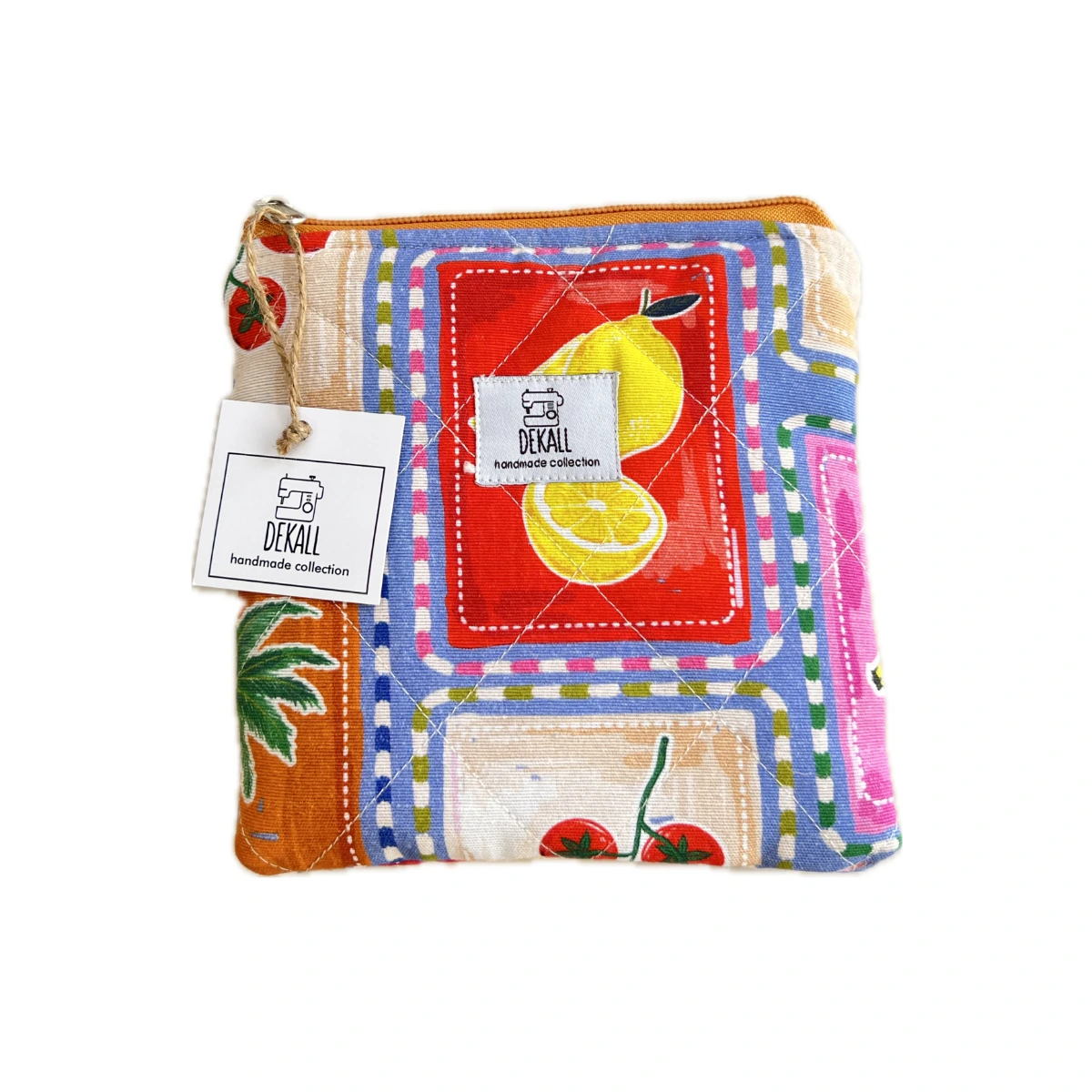 Square Mini Pouch Mediterranean Lemons