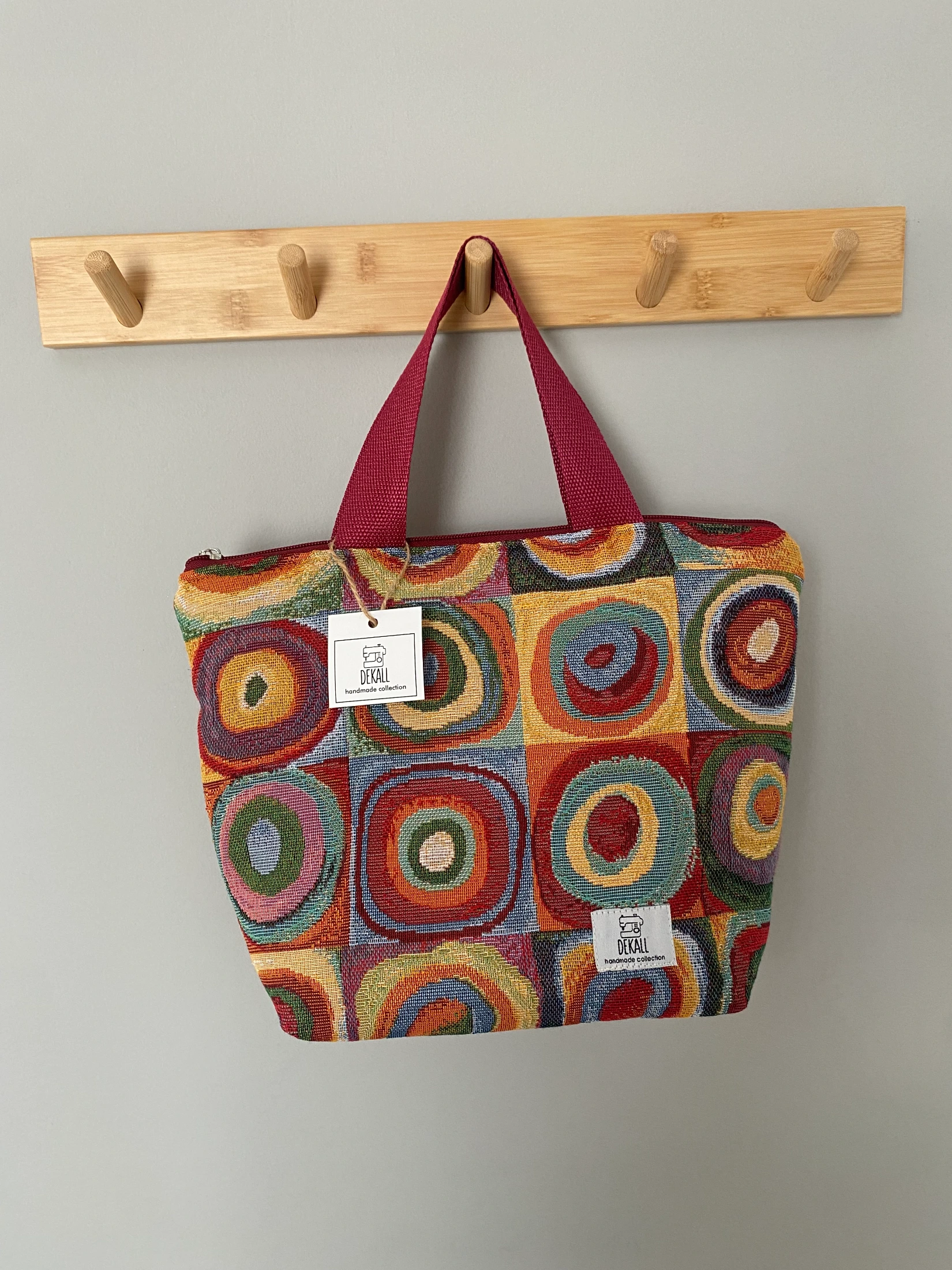 Tote Bag Colorful Circles Pattern - φωτογραφία 2