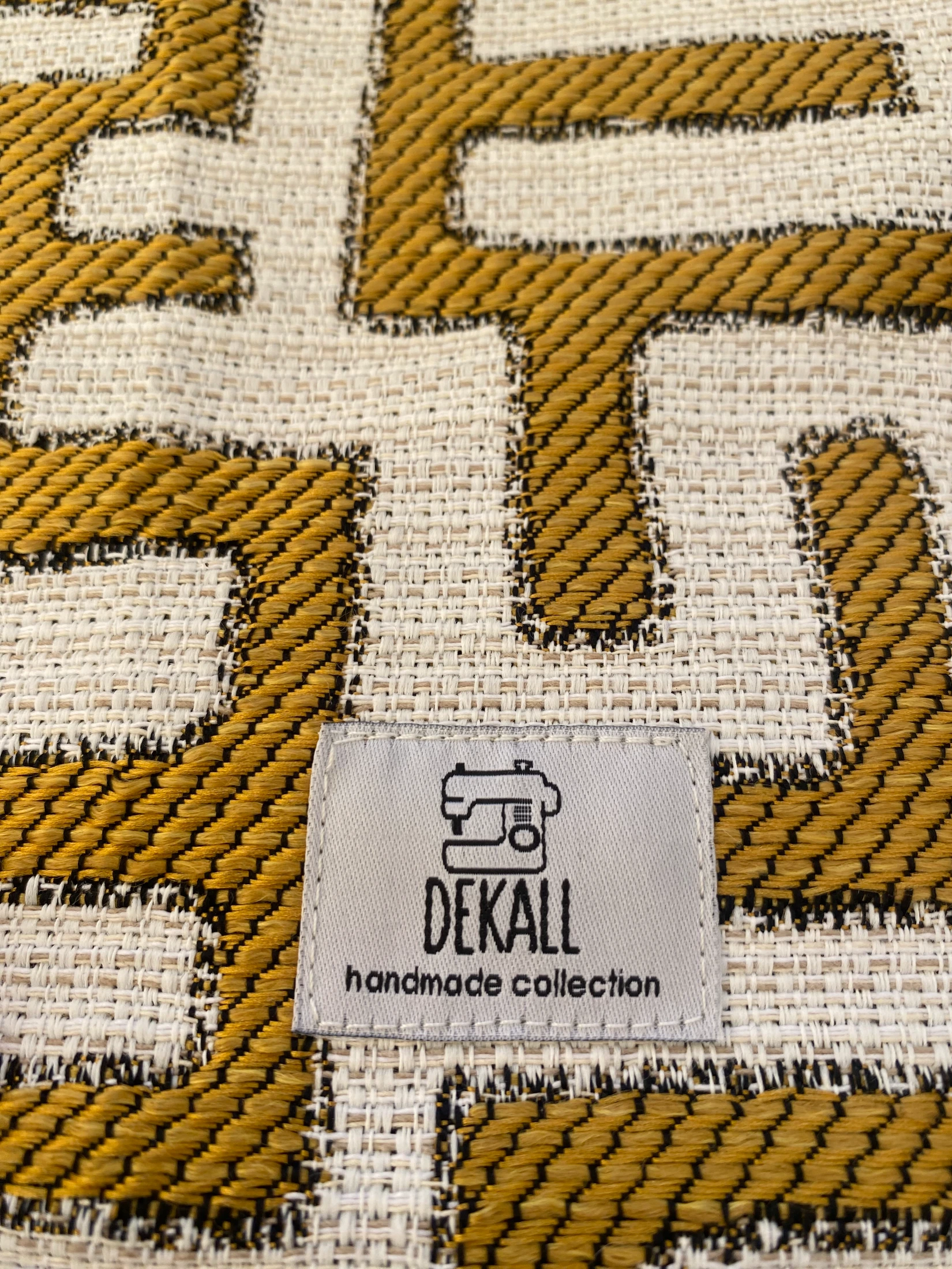 Tote Bag Maze Pattern Mustard - φωτογραφία 2