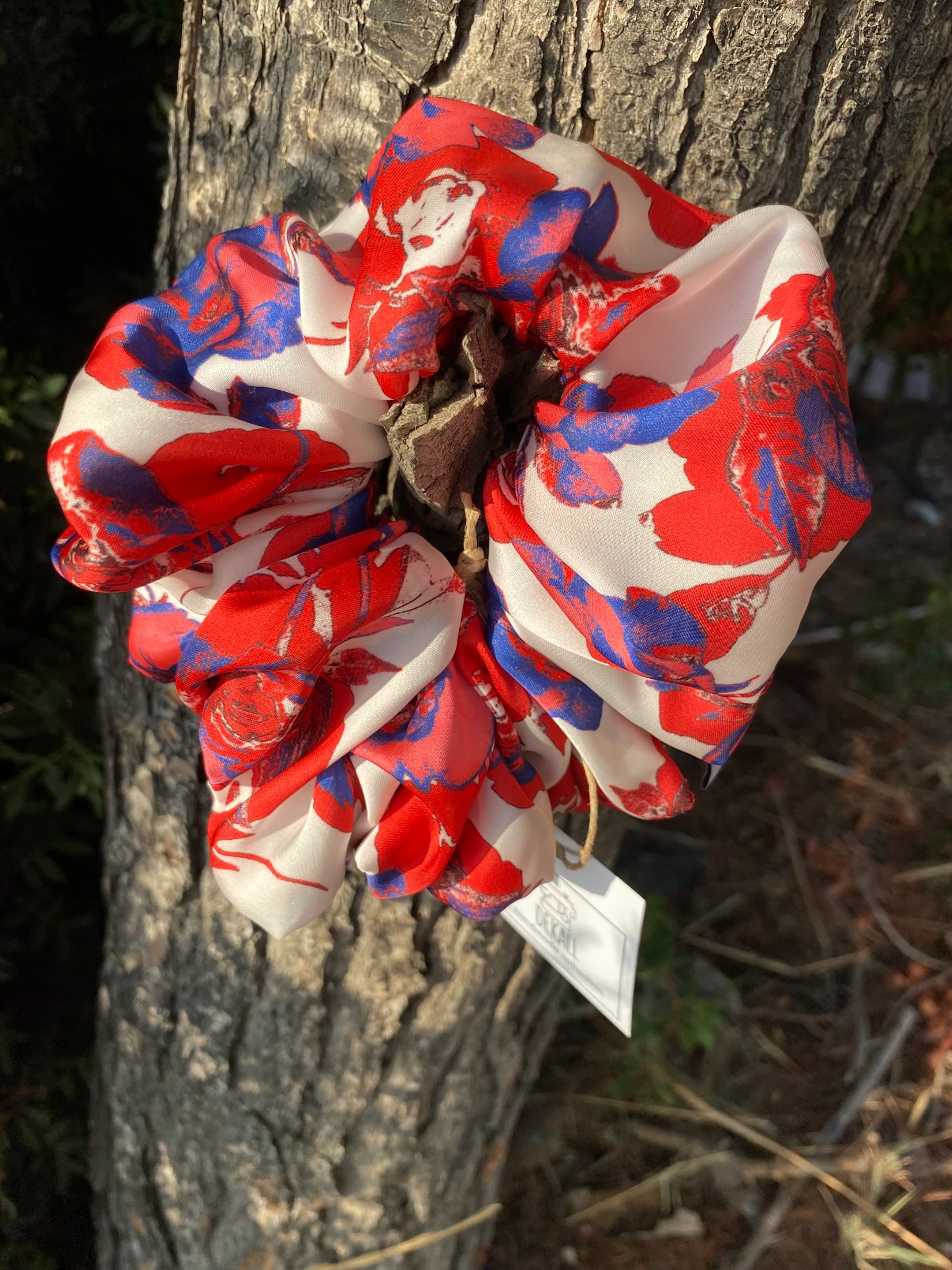 Scrunchie Red Bloom - φωτογραφία 2